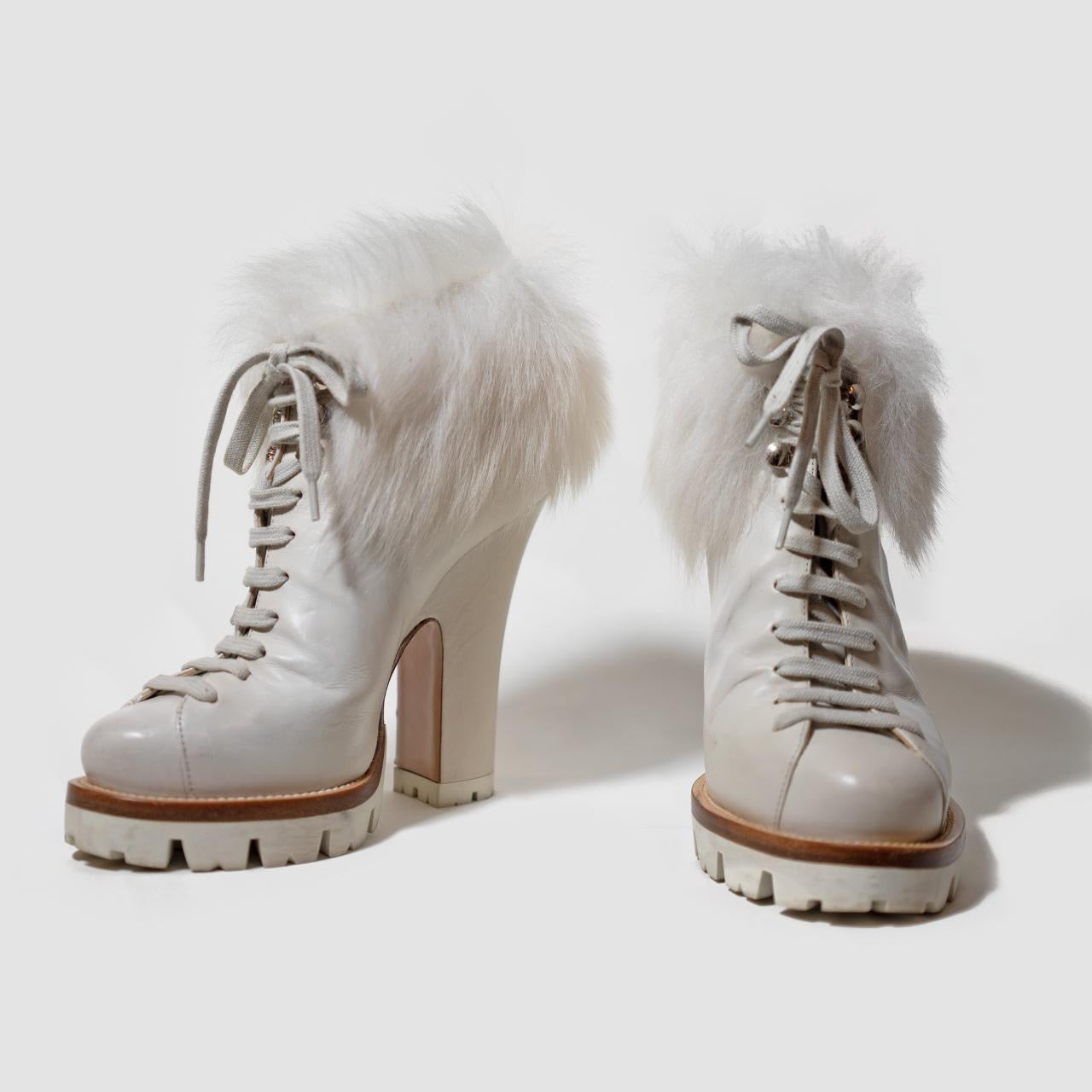 Fall 2014 Fur Calzature Donna Talc Heeled Boots