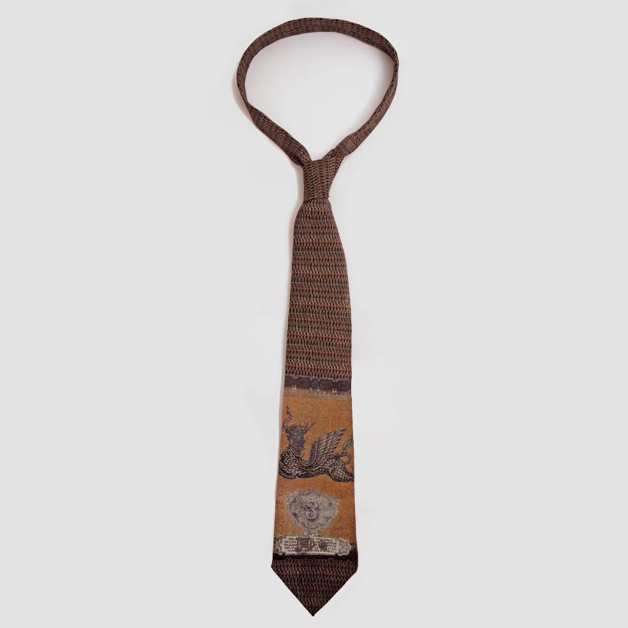 fall 1995 Russian Rubles Banknote Silk Tie