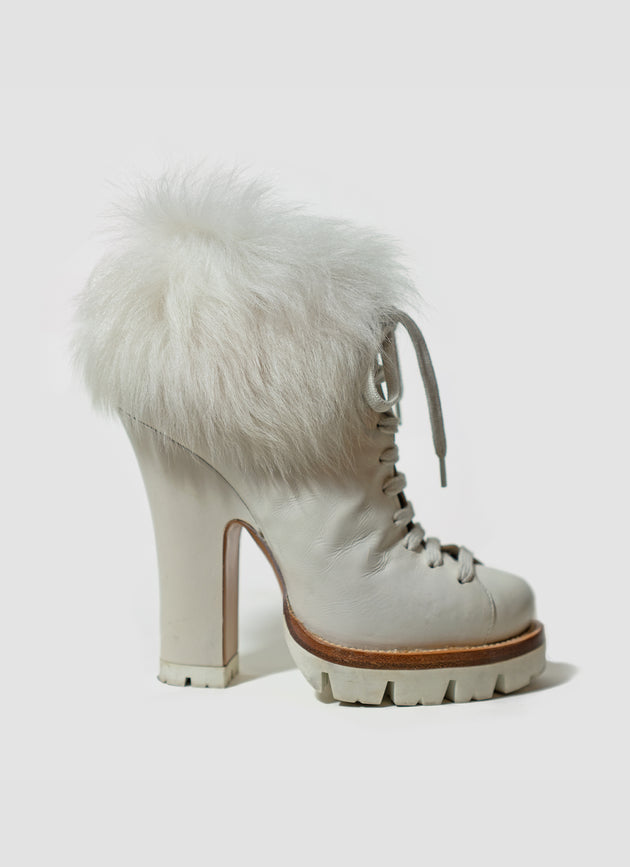 Fall 2014 Fur Calzature Donna Talc Heeled Boots