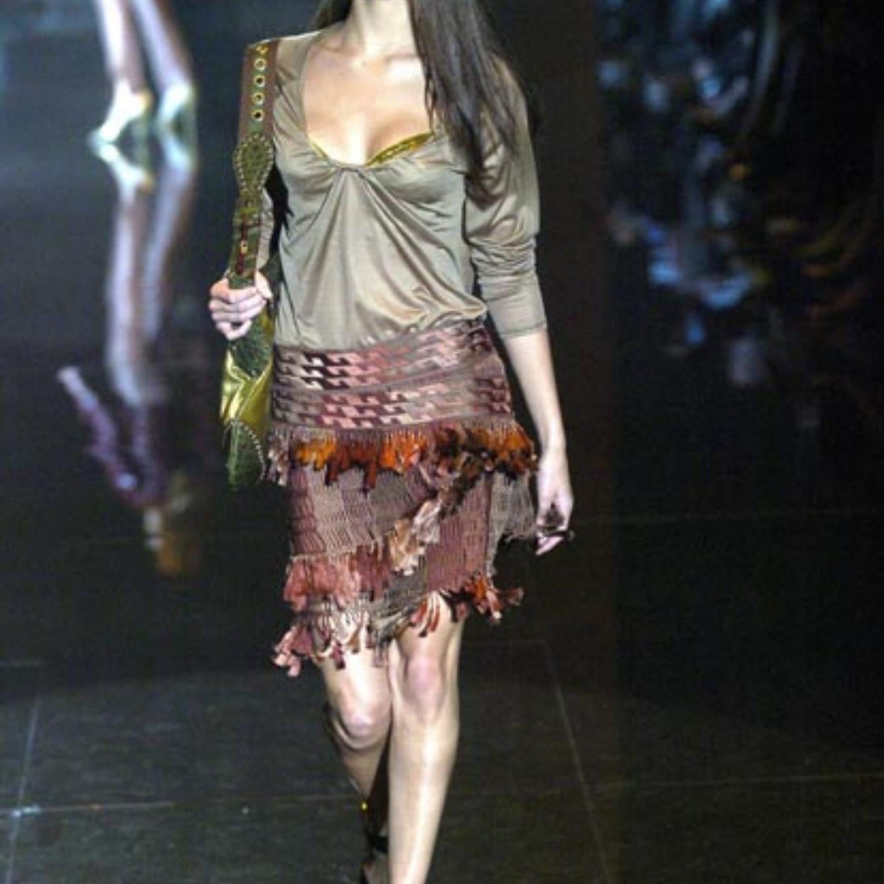 spring 2005 Wrapped Silk Tassel Skirt