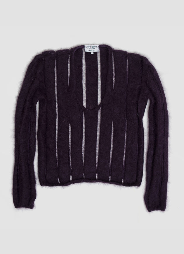 Fall 2001 Angora Drop-Stitch Pullover Knit