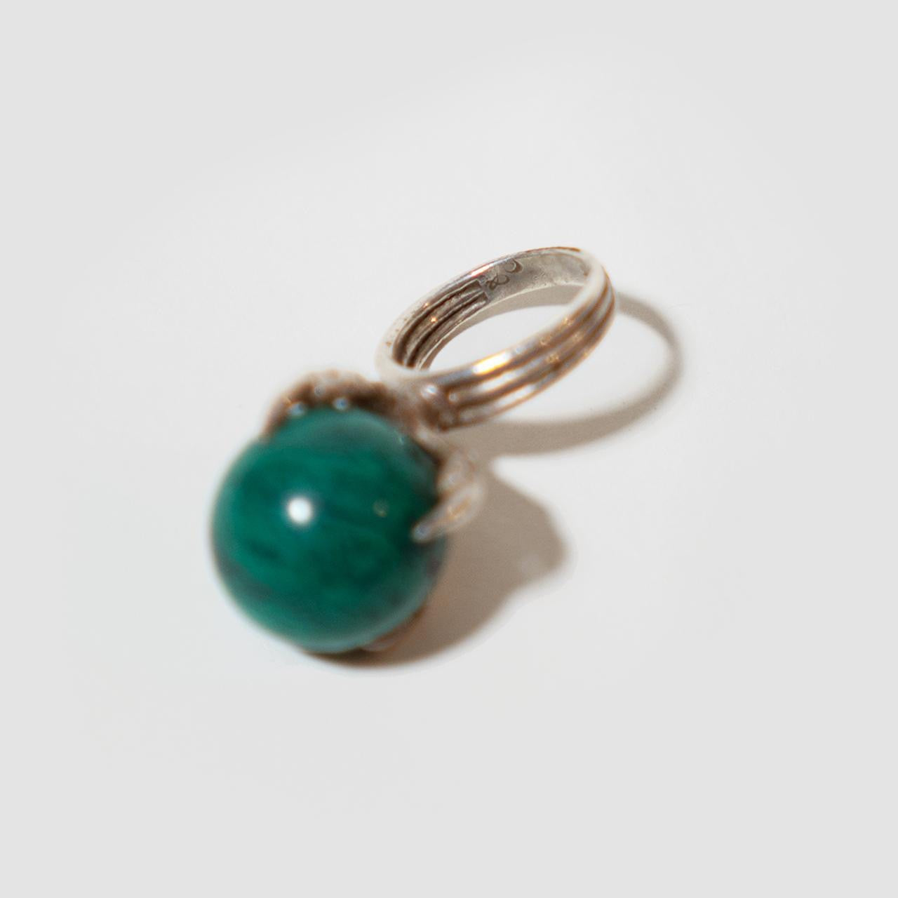 Oversized Turquoise 925 Silver Claw Ring