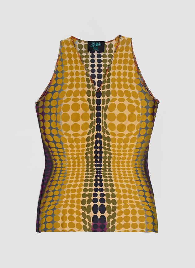 fall 1995 Cyber Dot Mustard Yellow Tank