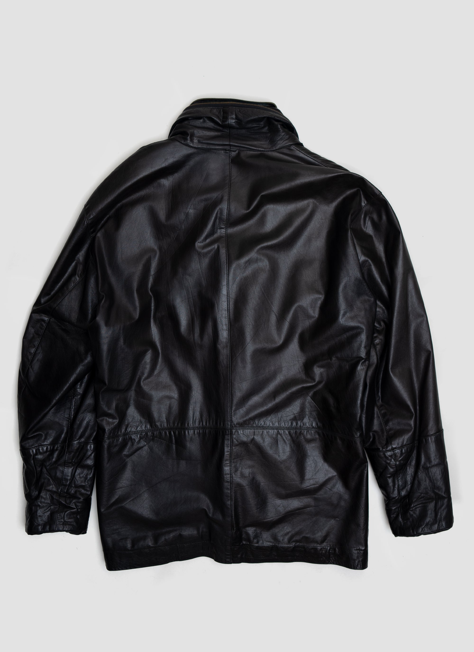 fall 1983 Leather Shawl Jacket