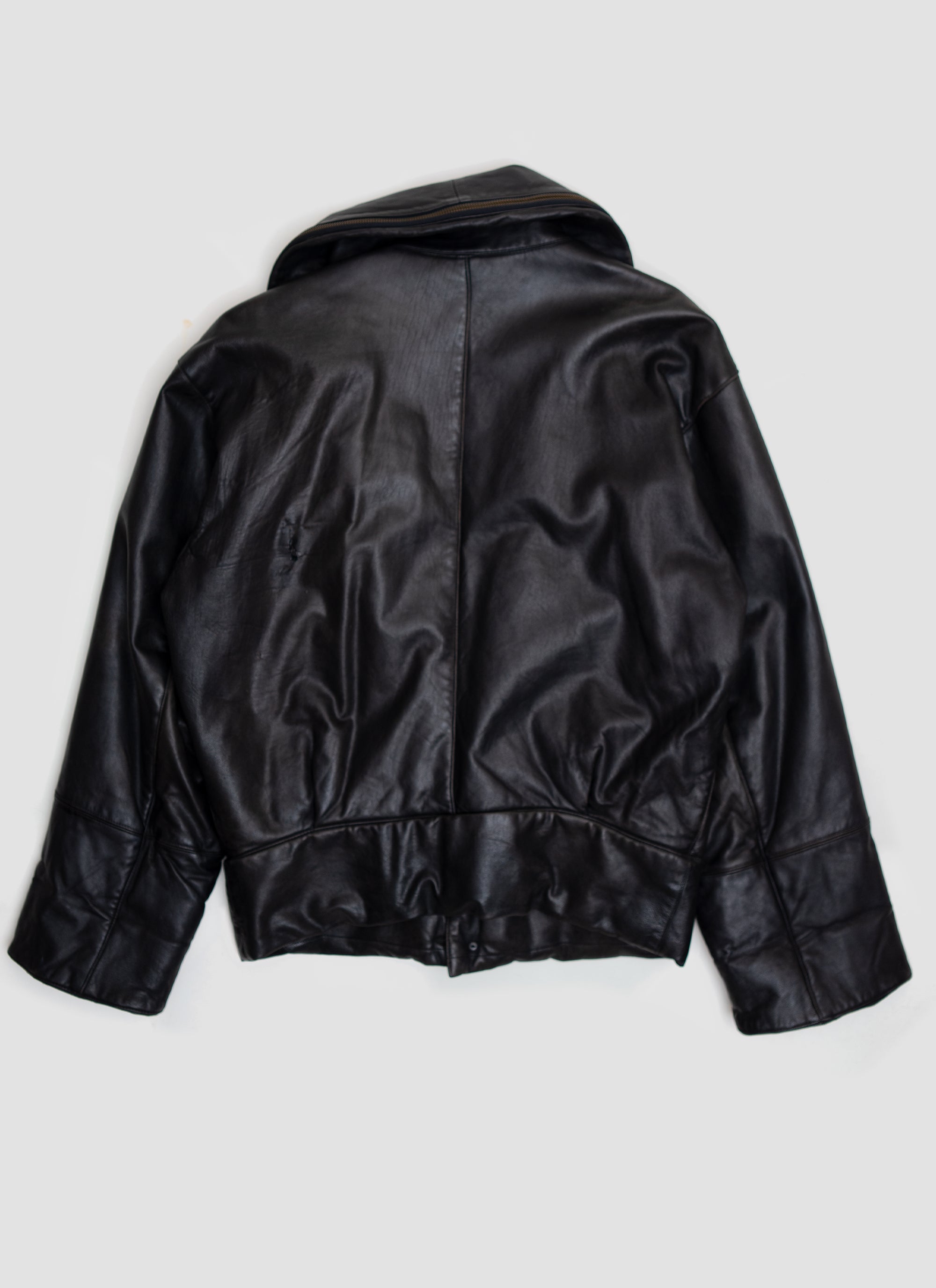 fall 1991 Leather Shawl Jacket