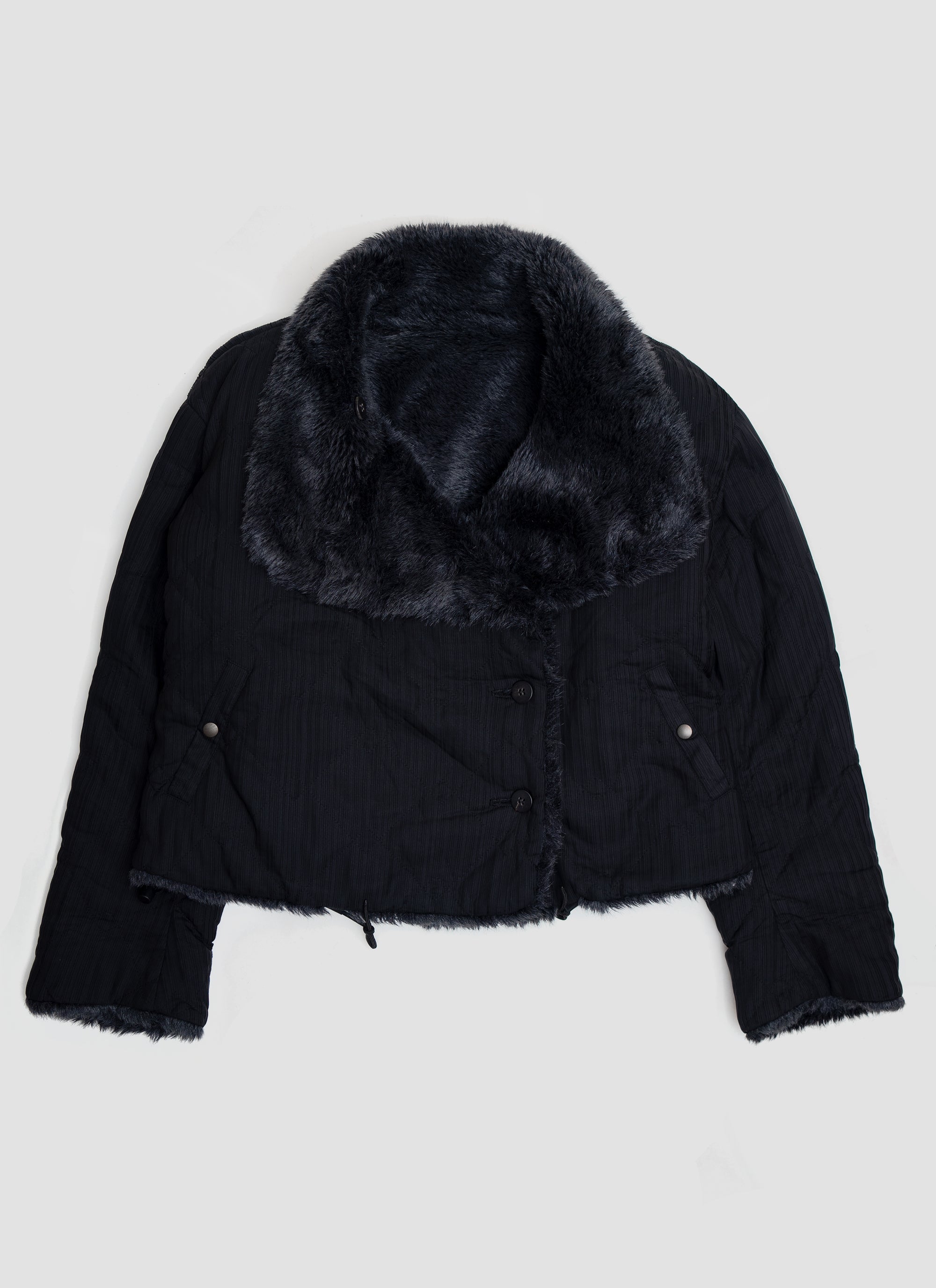 Fall 1998 Reversible Pleated Faux Fur Jacket