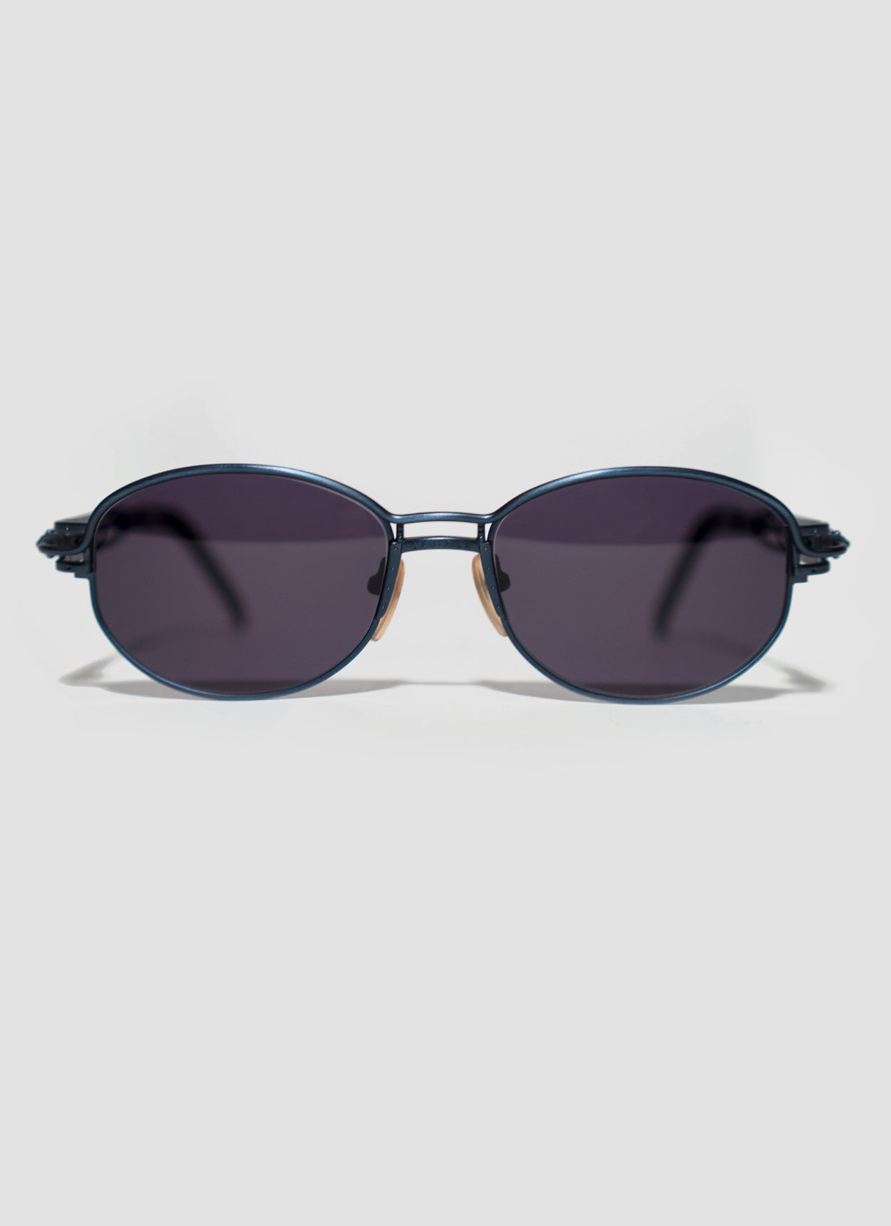 56-5108 Steampunk Midnight Blue Metal Oval Sunglasses