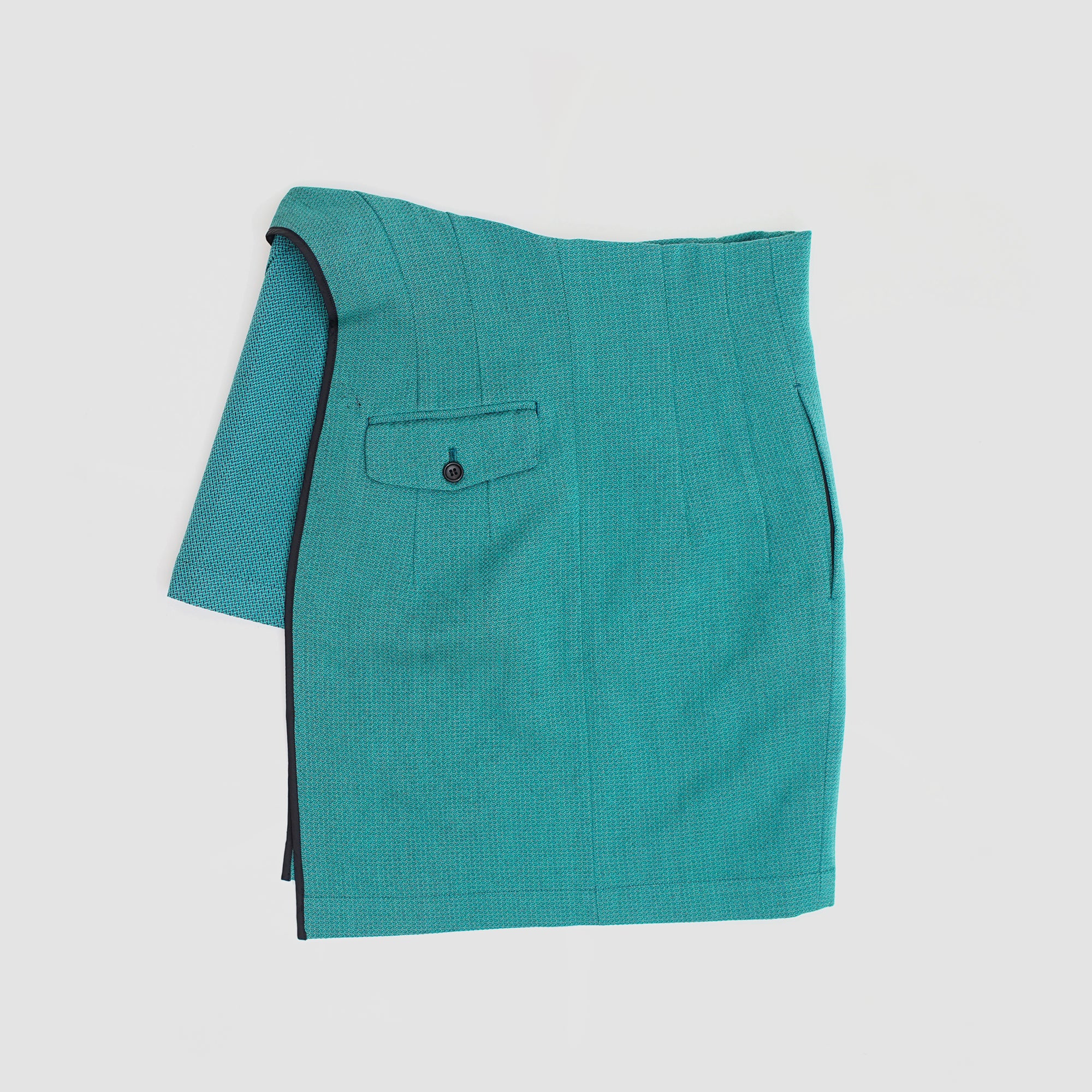 fall 1997 Asymmetric Skirt (Turquoise)