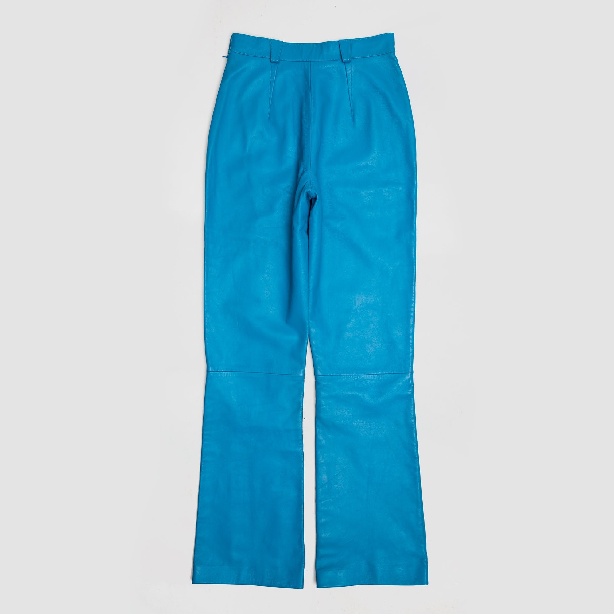 Couture Turquoise Leather Pants