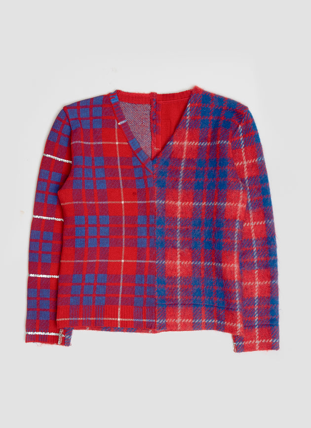 fall 2000 'Melting Pot' Mohair Plaid Knit Sweater