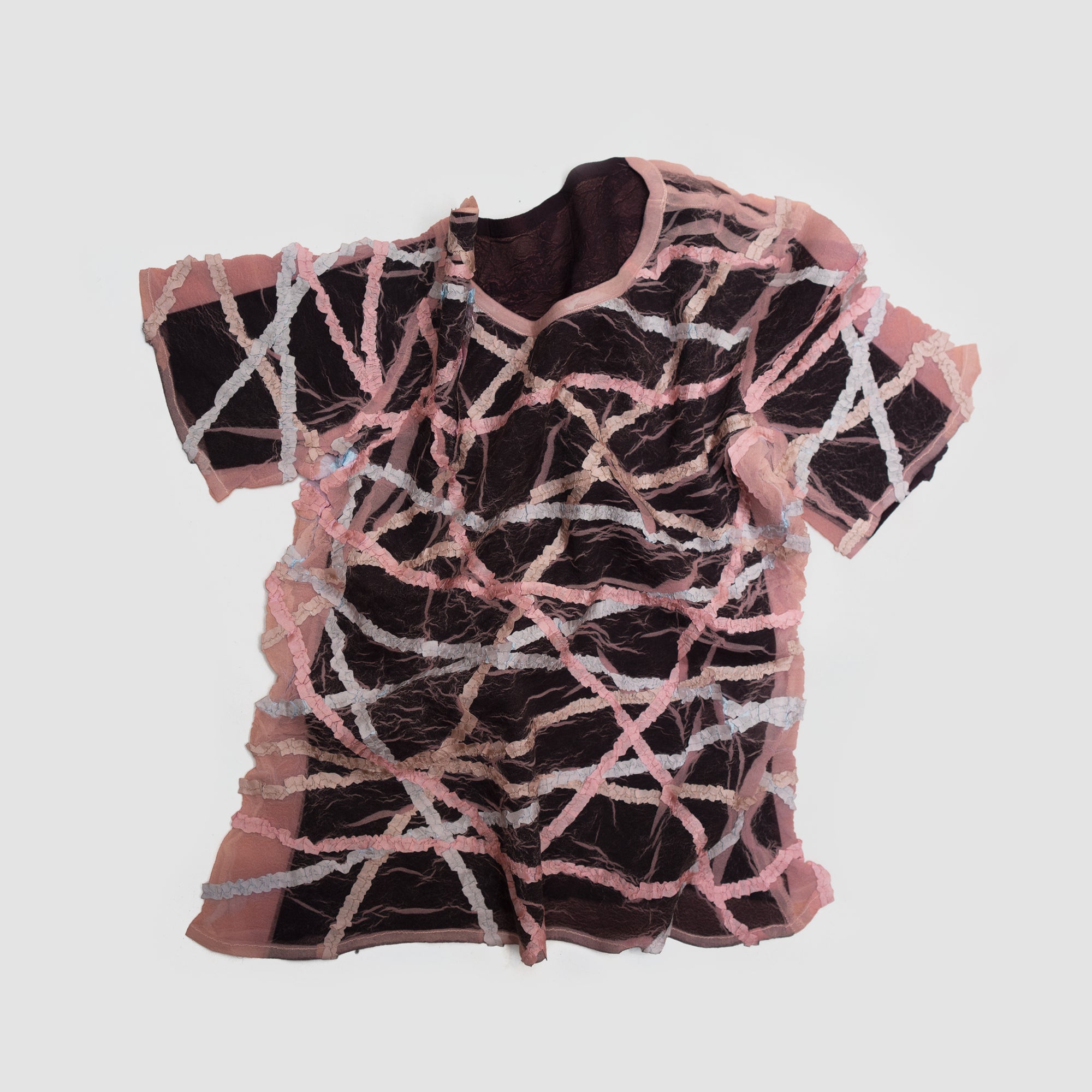 Fall Winter 1997 Shibori Top (brown/pink)